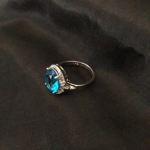 Described on purchase as Sea Blue Topaz Ring - Picture 2 of 3